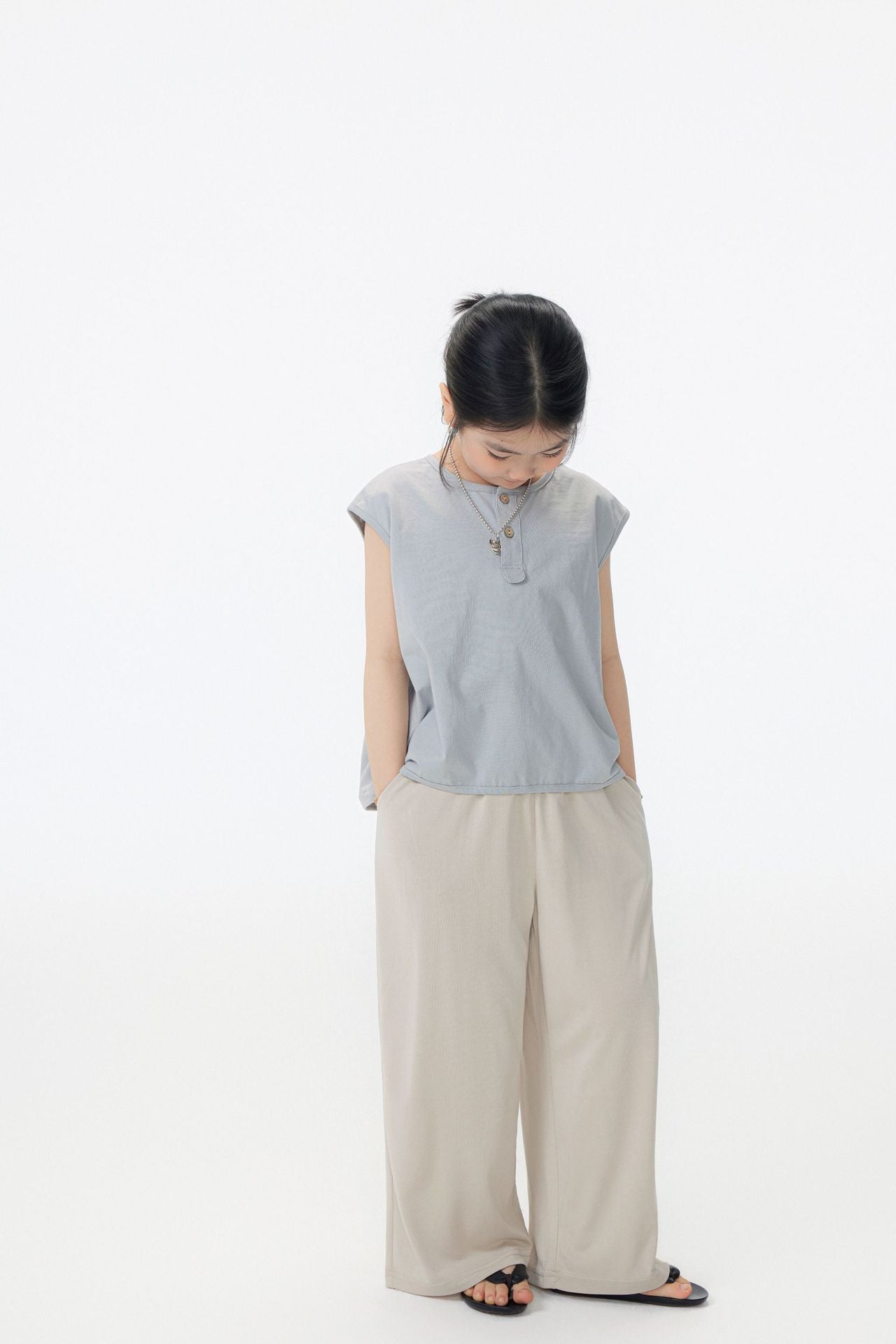 【90-150cm】日系簡素棉舒適百搭短袖