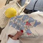 【80-130cm】韓版假兩件T