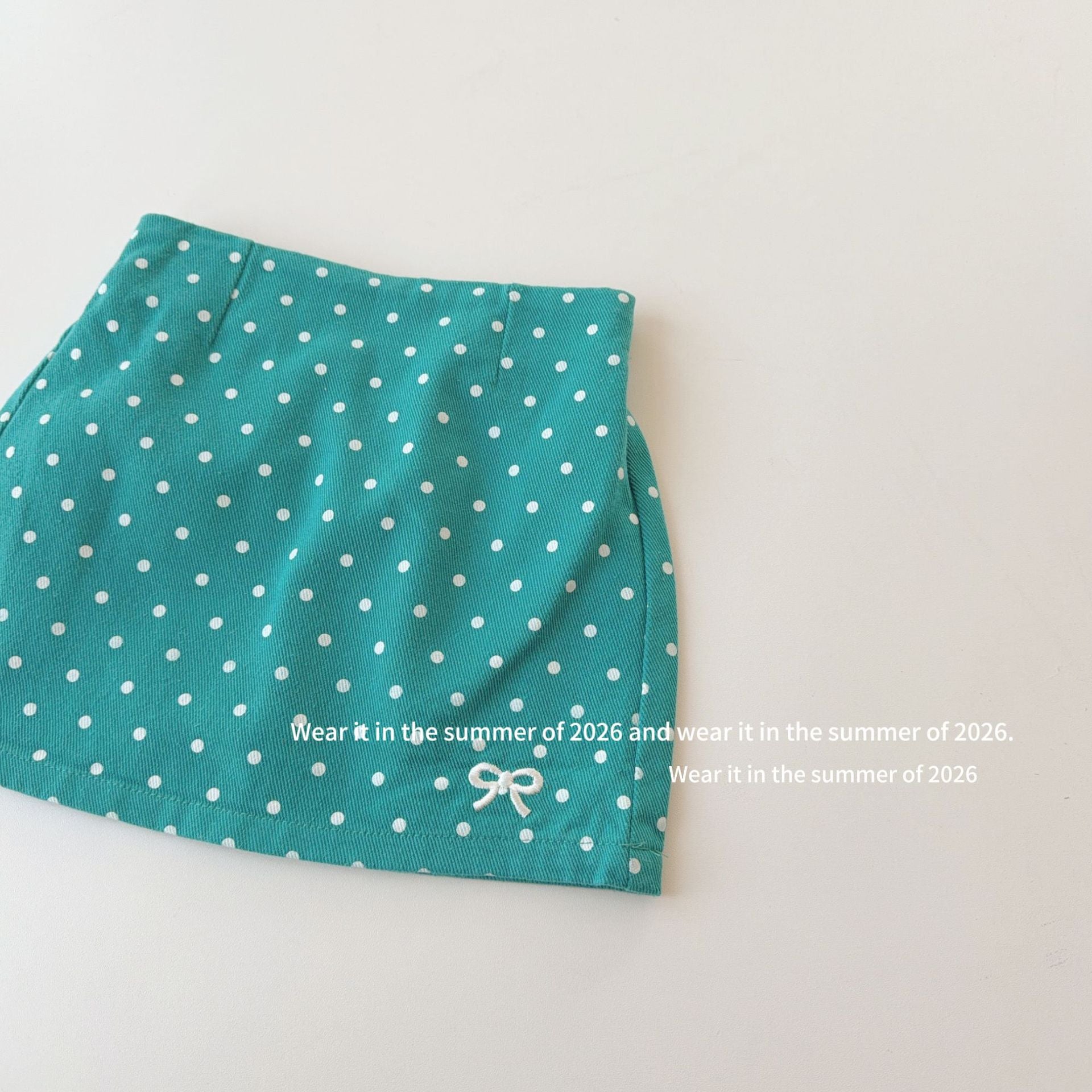 【90-150cm】辣妹高腰波點半身裙