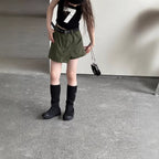 【100-150cm】不規則甜酷辣妹工裝褲裙
