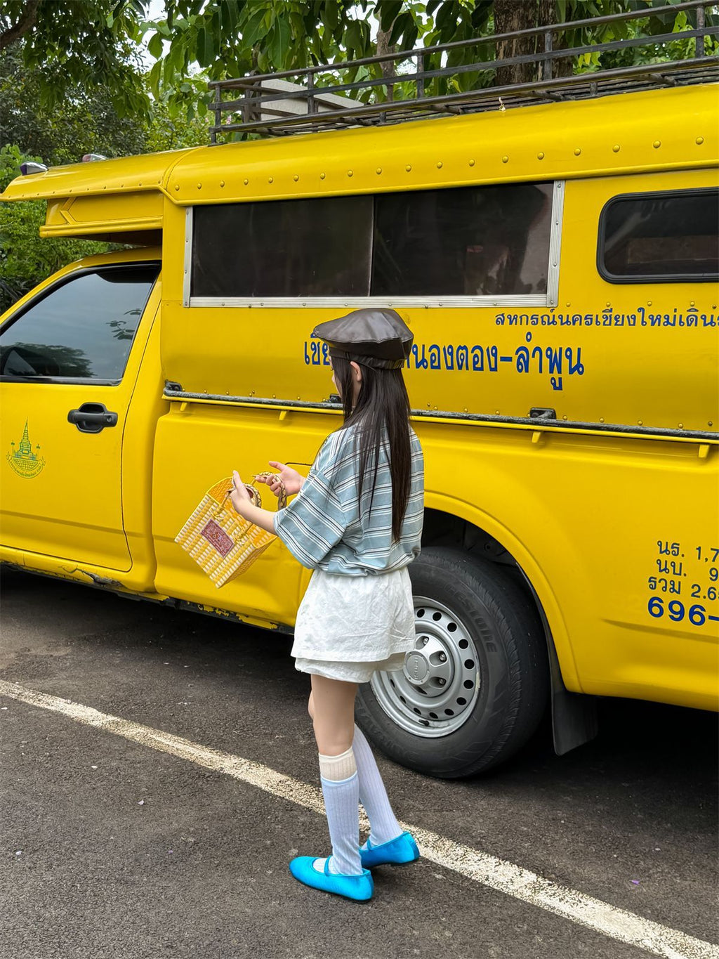 【100-160cm】【親子裝】條紋POLO衫