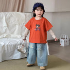 【90-140cm】米妮可愛真兩件上衣 | 破洞牛仔褲