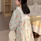 【90-140cm】罩衫吊帶棉布連身裙