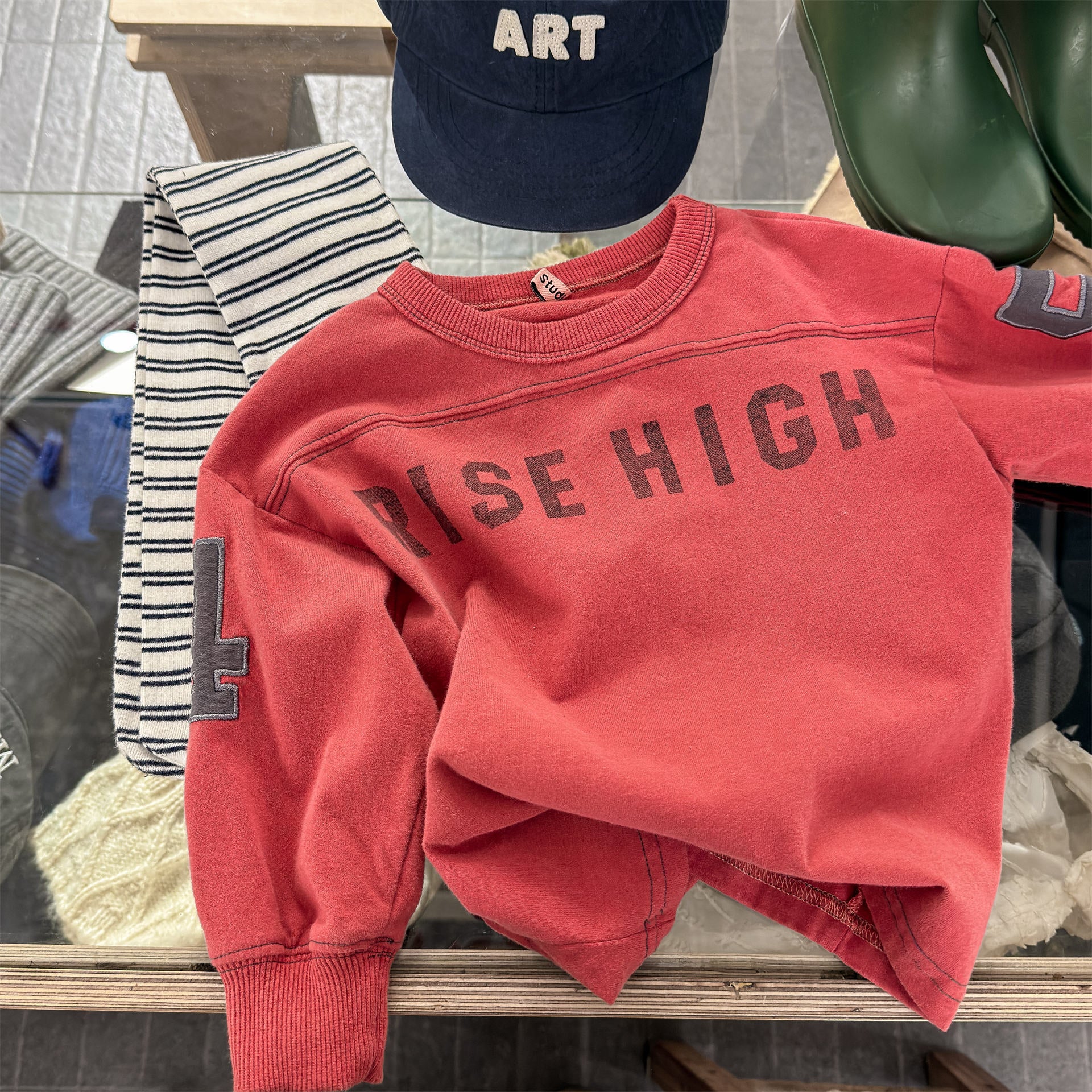 【80-130cm】(3色) 字母長袖T