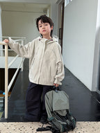 【100-170cm】帥氣連帽戶外防水衝鋒外套