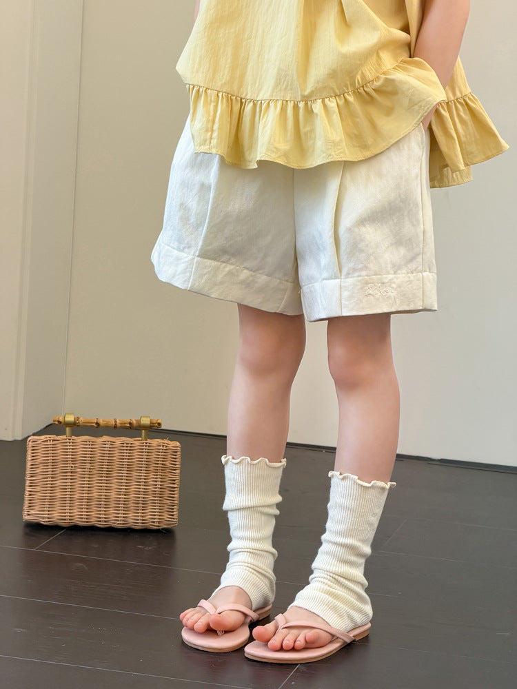 【100-170cm】柔棉垂順挺透氣純色短褲