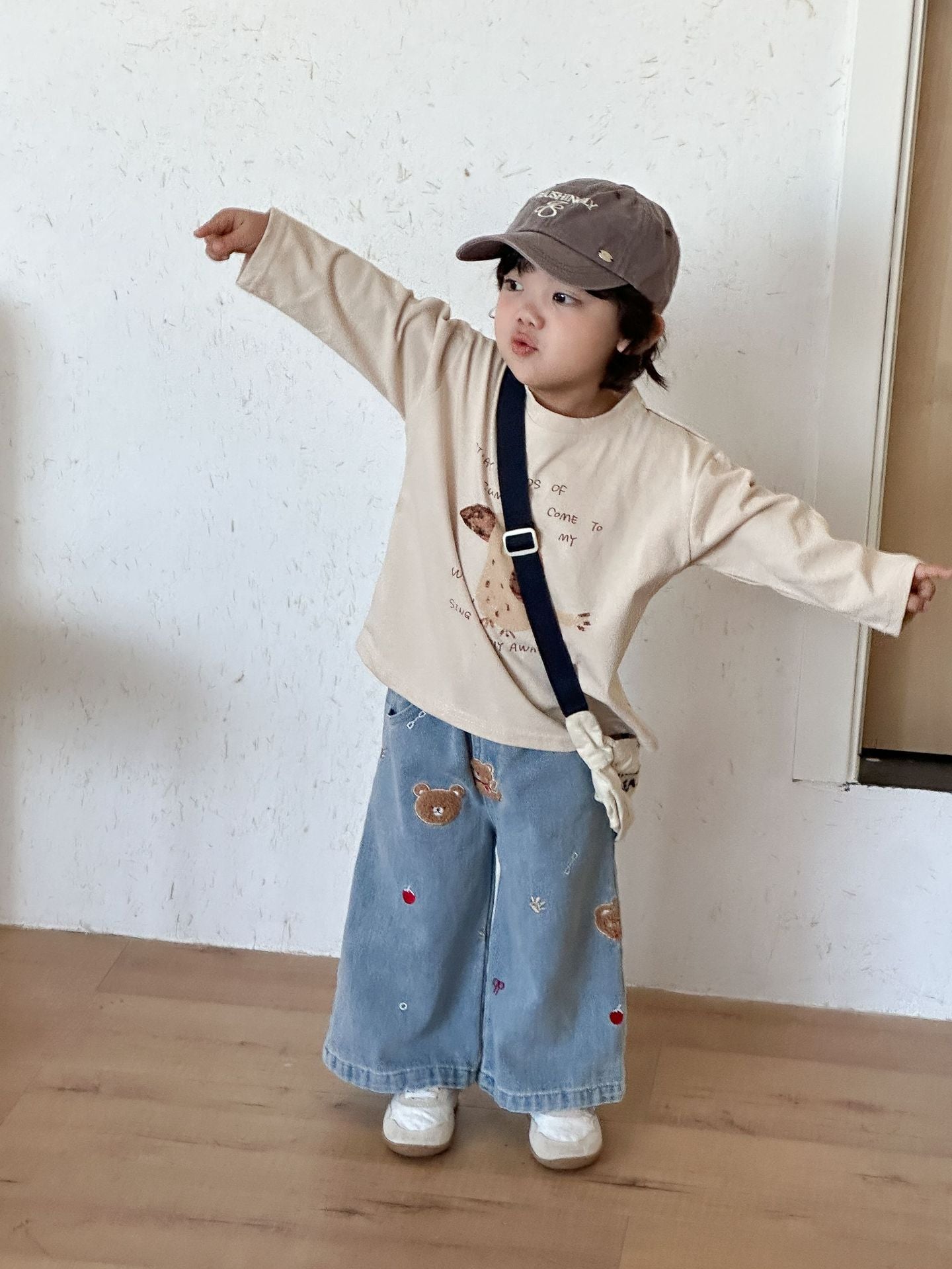 【80-150cm】可愛動物寬鬆純棉T恤