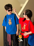 【100-160cm】簡約熊熊圓領上衣