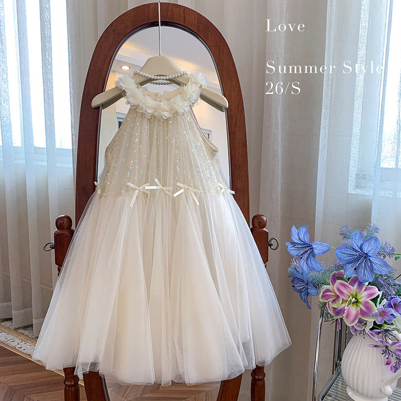 【90-150cm】星光花仙子掛脖公主洋裝