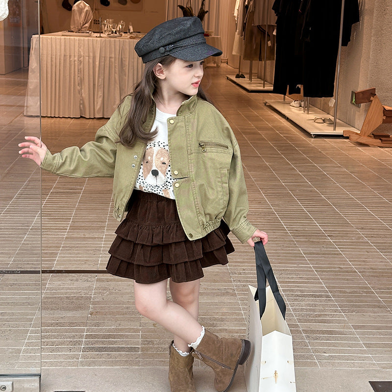 【現貨 160cm】韓版帥氣工裝機車夾克