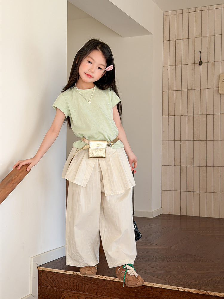 【100-170cm】(6色)後背清新浪漫小花甜妹T