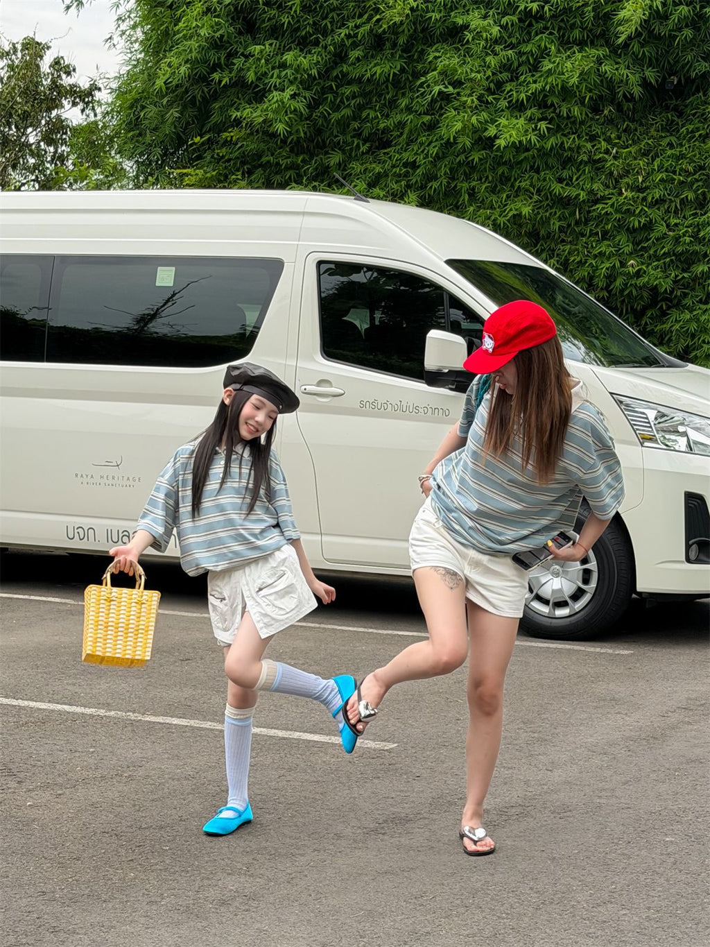 【100-160cm】【親子裝】條紋POLO衫