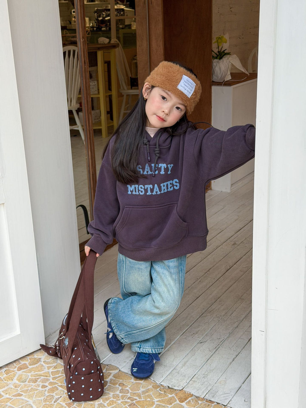 【現貨 90/120cm】【加絨】字母連帽T