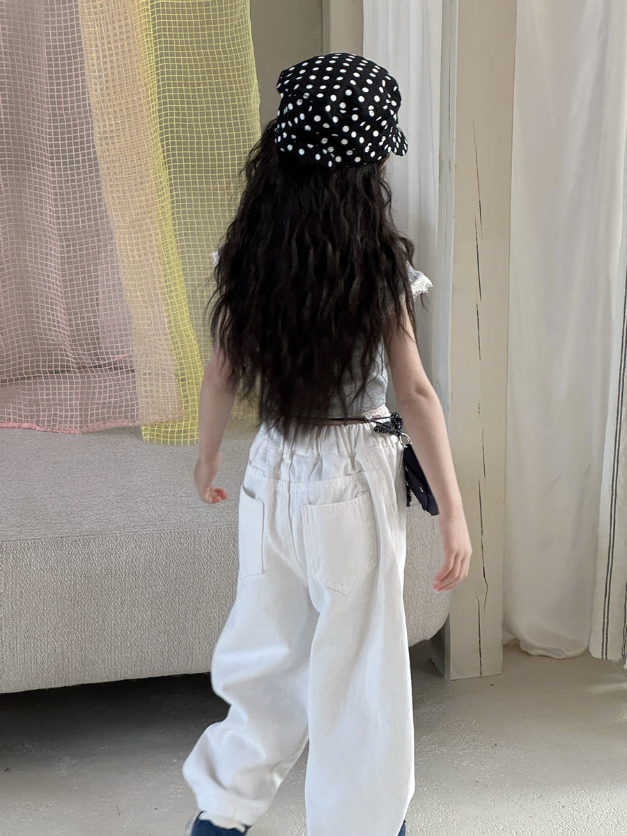【90-150cm】氣球彎刀褲工裝闊腿褲