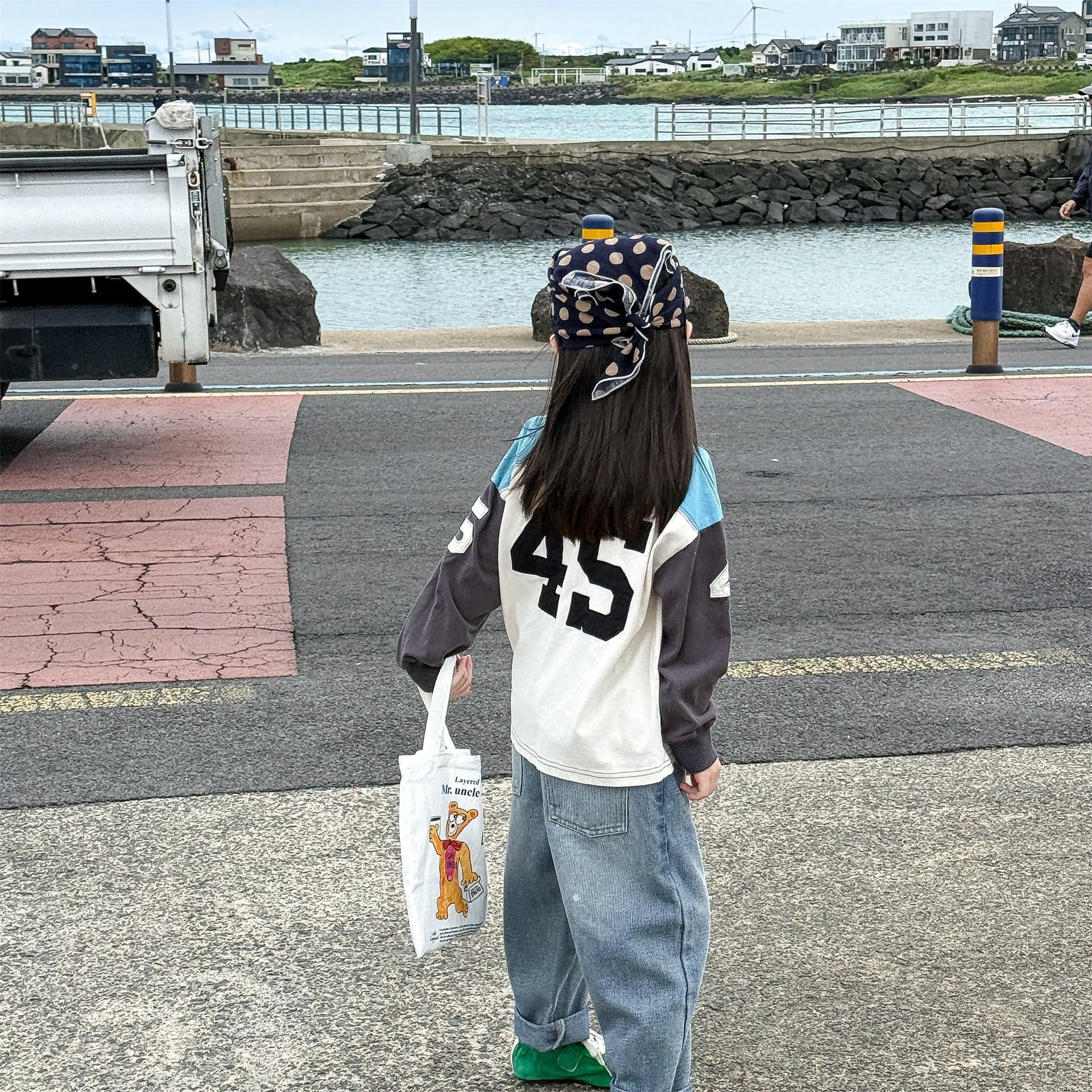 【80-130cm】(3色) 字母長袖T