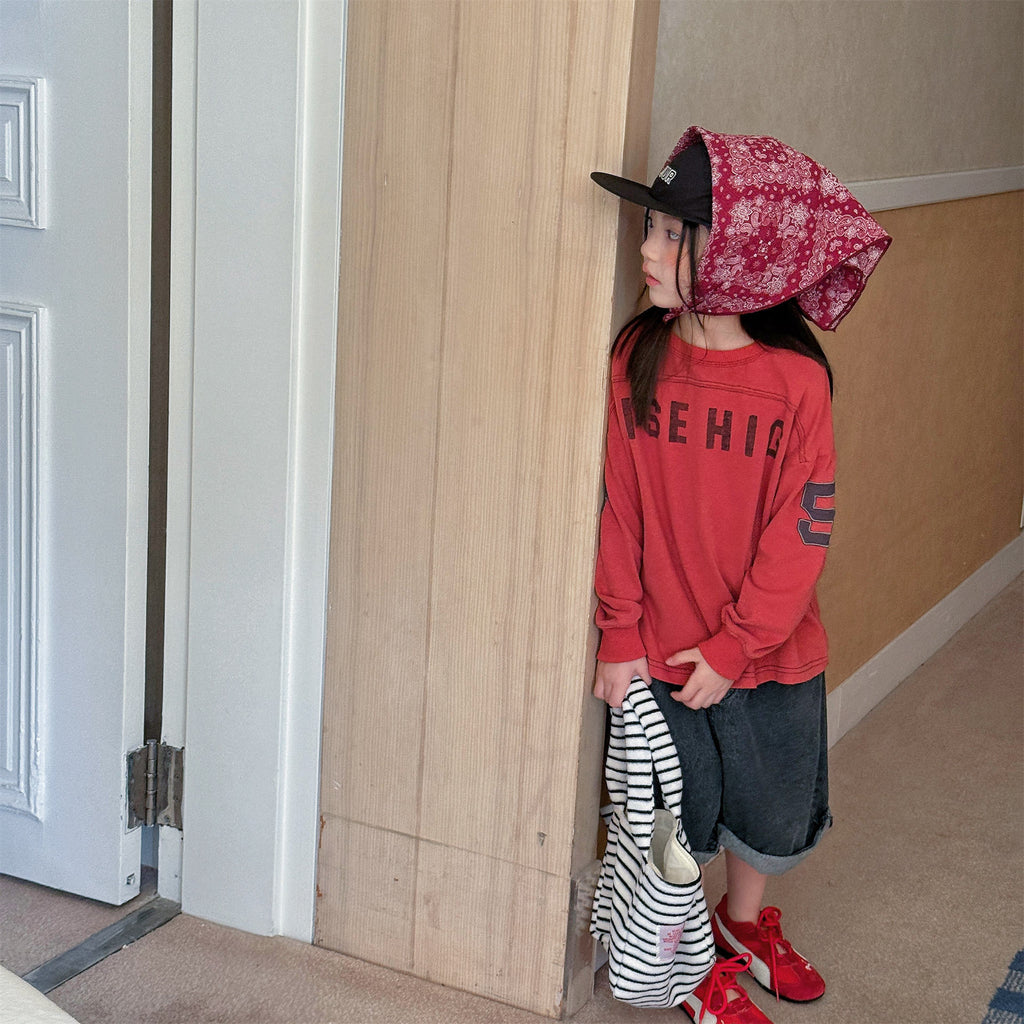 【80-130cm】(3色) 字母長袖T