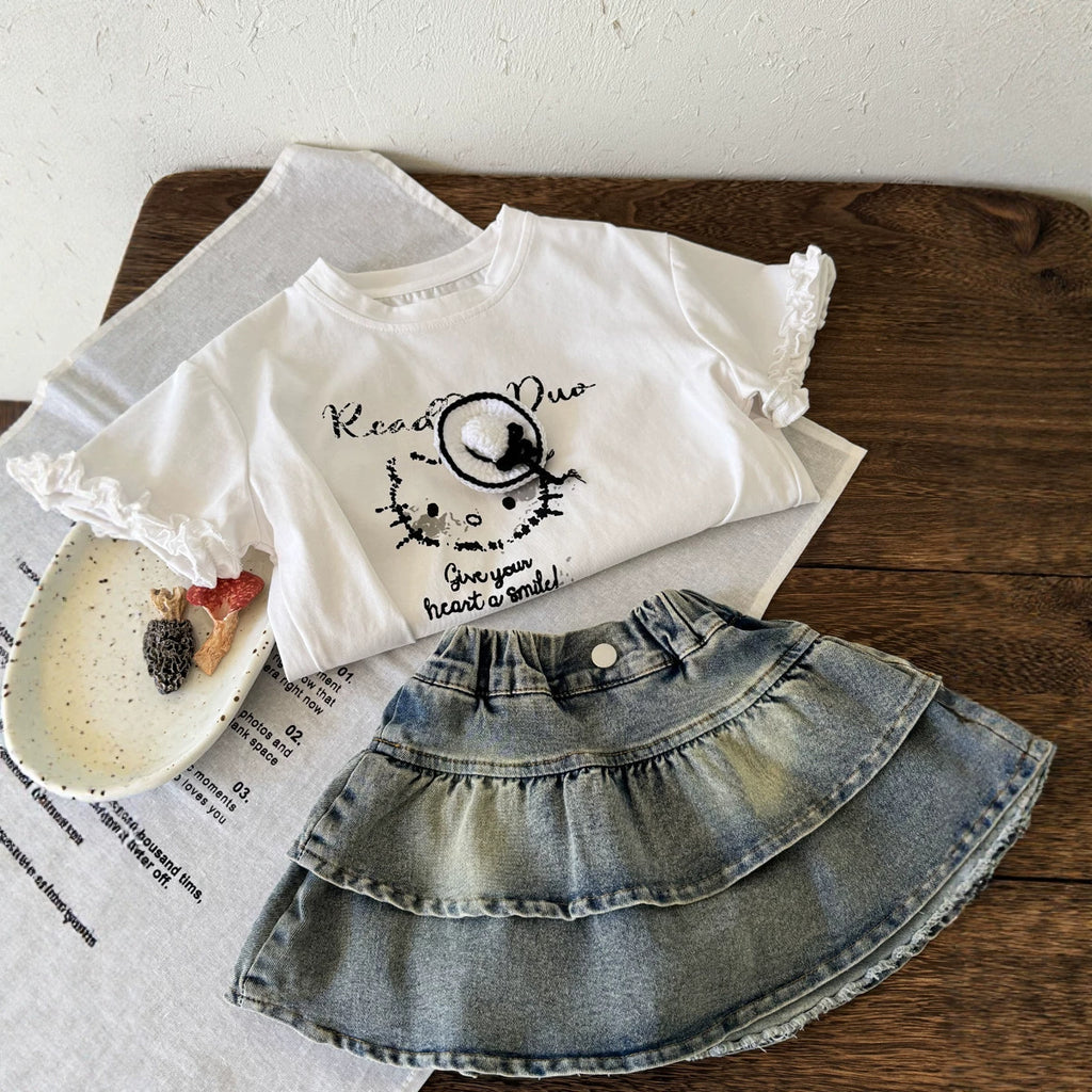 【100-150cm】美式辣妹牛仔百褶裙