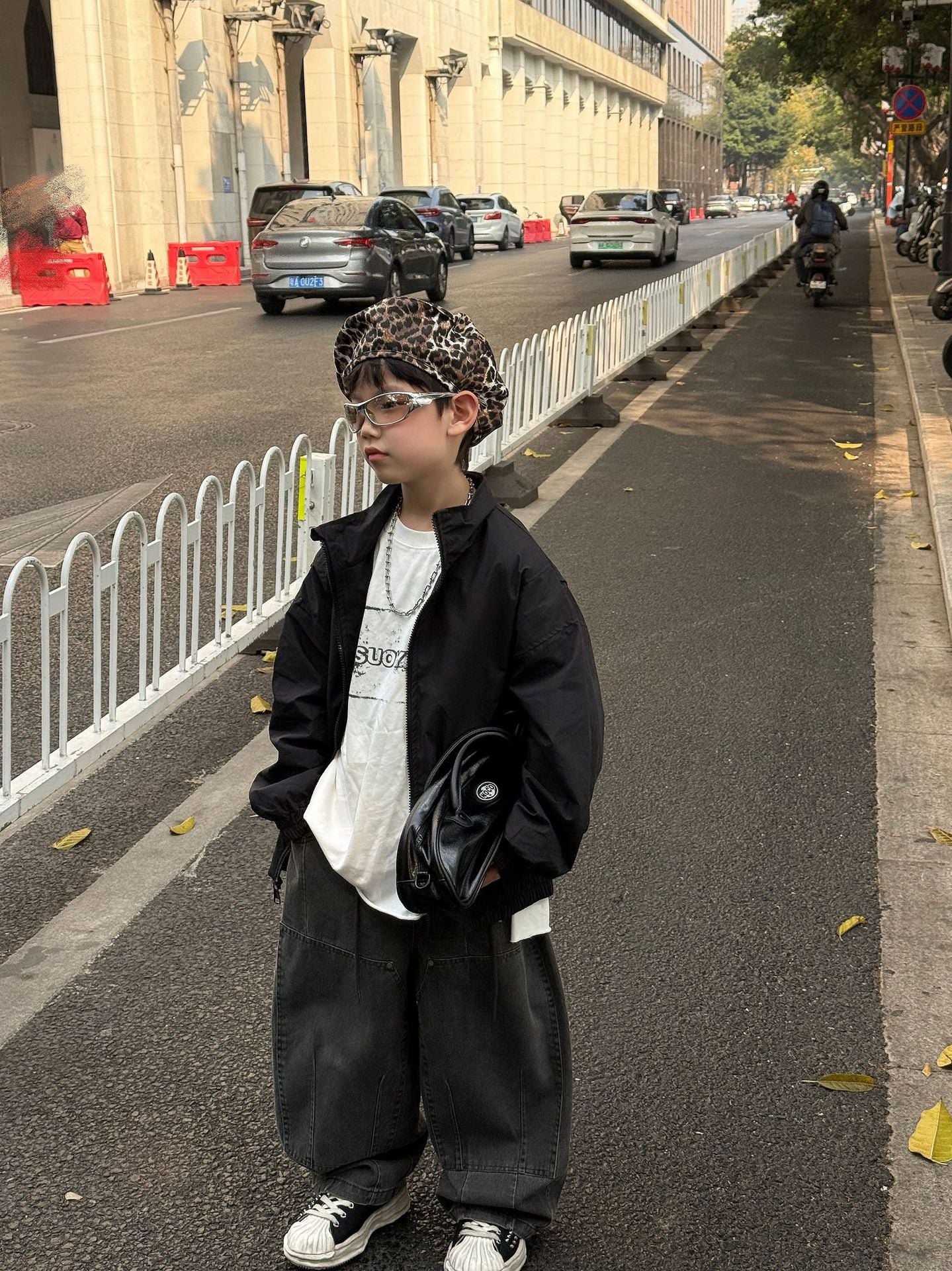 【90-160cm】韓版帥氣休閒戶外衝鋒衣外套