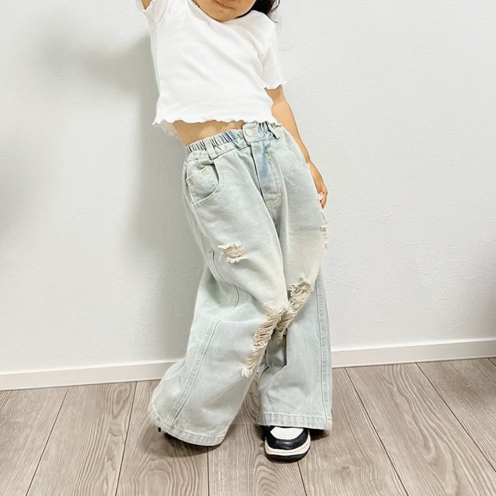 【90-170cm】ANKRT (3色)日系親子裝 針織彈力木耳邊露背短袖