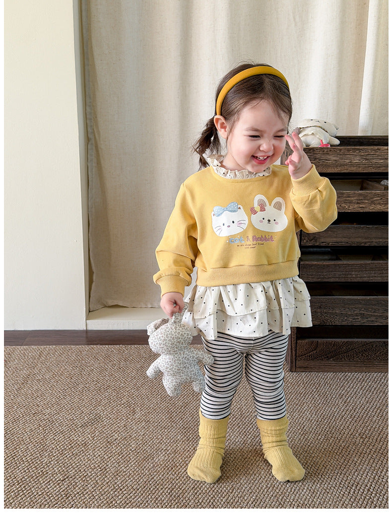 【73-110cm】時髦上假兩件上衣