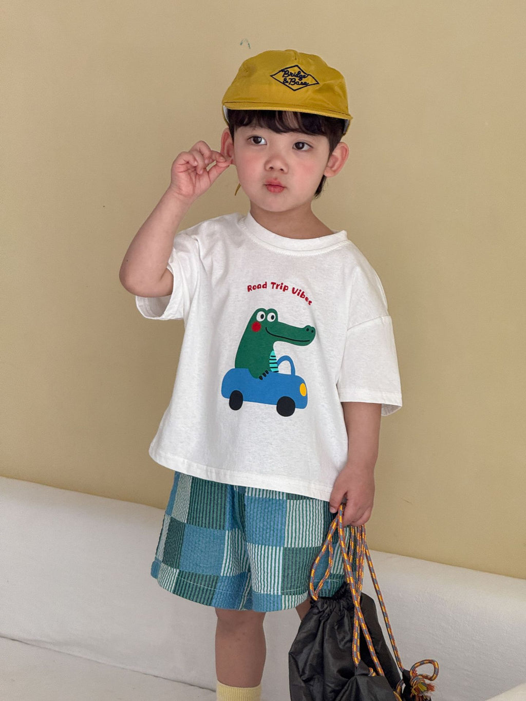 【80-150cm】格子鱷魚套裝