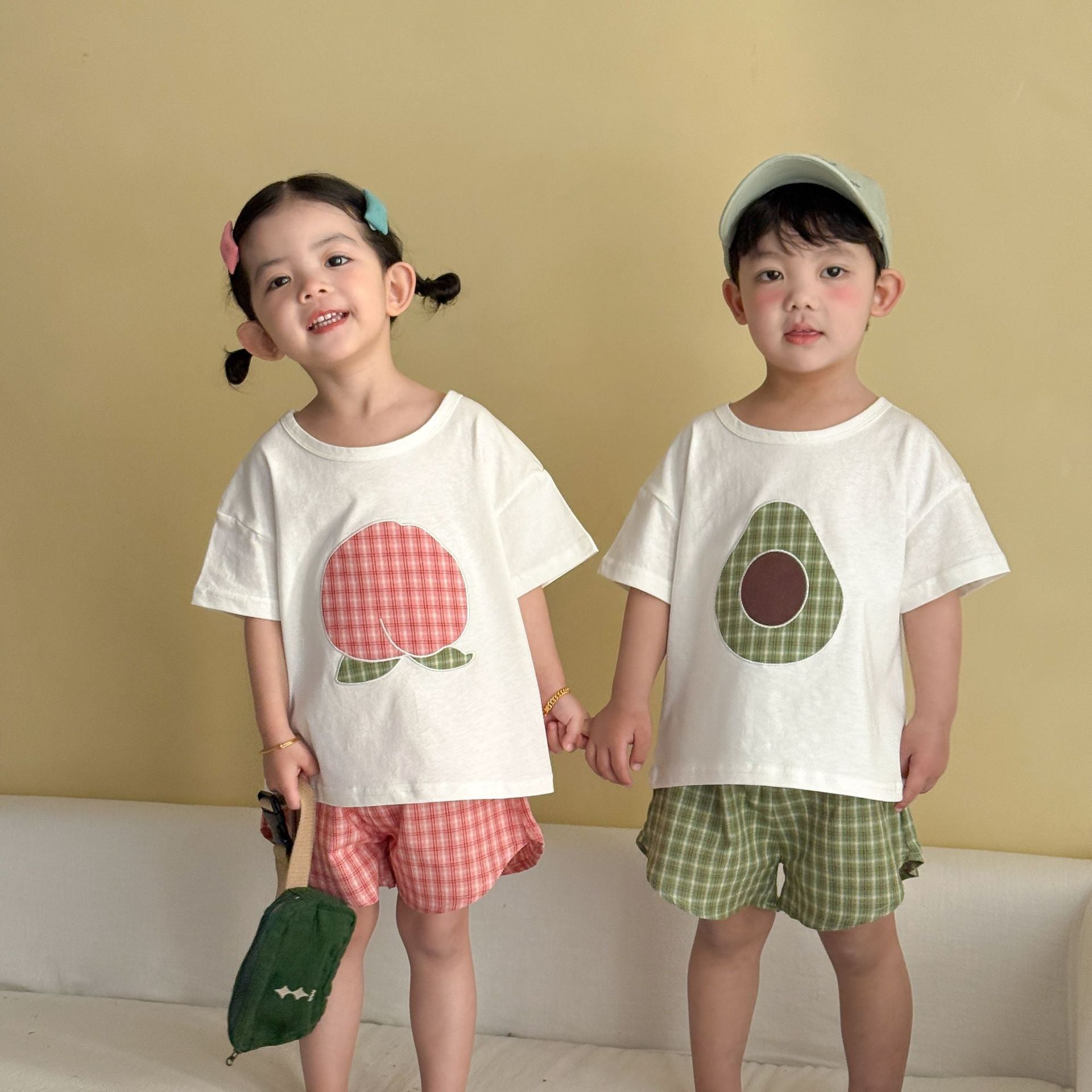 【80-150cm】水果格紋居家服套裝