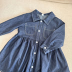 【80-150cm】牛仔連衣裙 | 牛仔襯衫外套