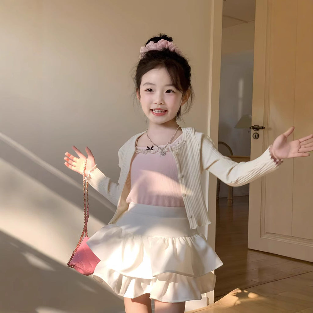【90-150cm】【帶安全褲】韓版雙層高腰蓬蓬裙
