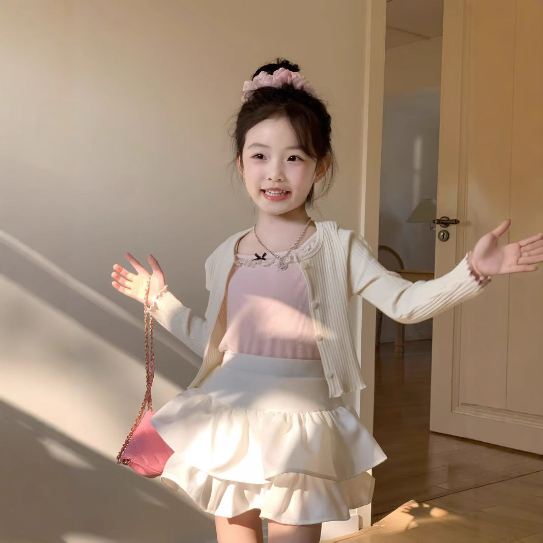 【90-150cm】【帶安全褲】韓版雙層高腰蓬蓬裙