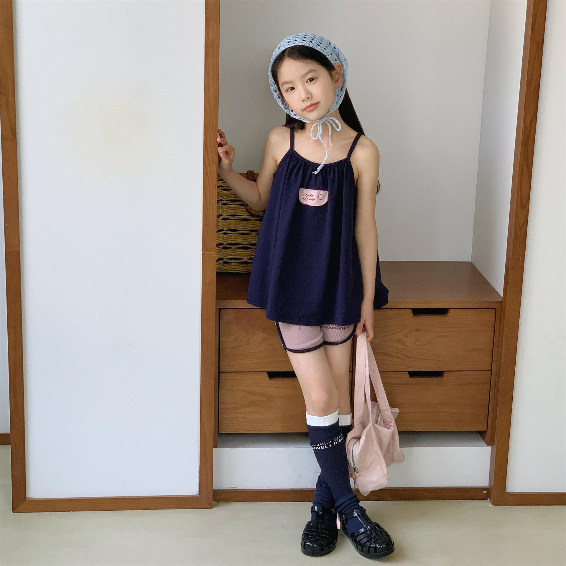 【80-130cm】2色-韓版甜妹細肩背心