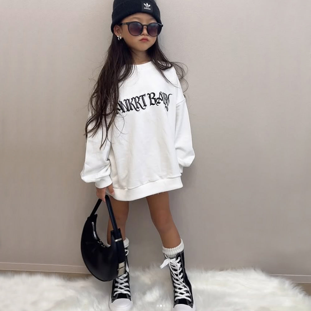 【90-150cm/L】【親子裝】꒰2色꒱寬鬆字母衛衣