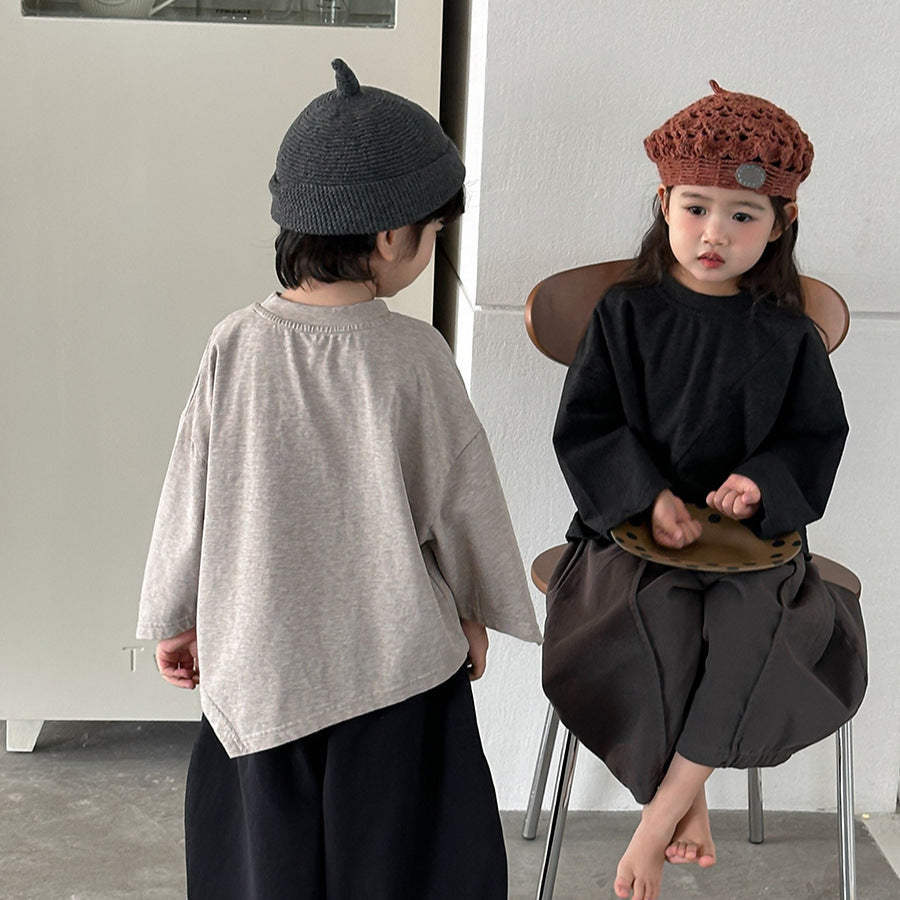 【80-140cm】簡約不規則T