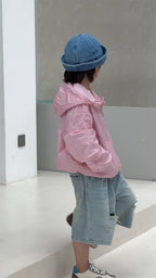 【100-160cm】輕薄透氣連帽防曬外套