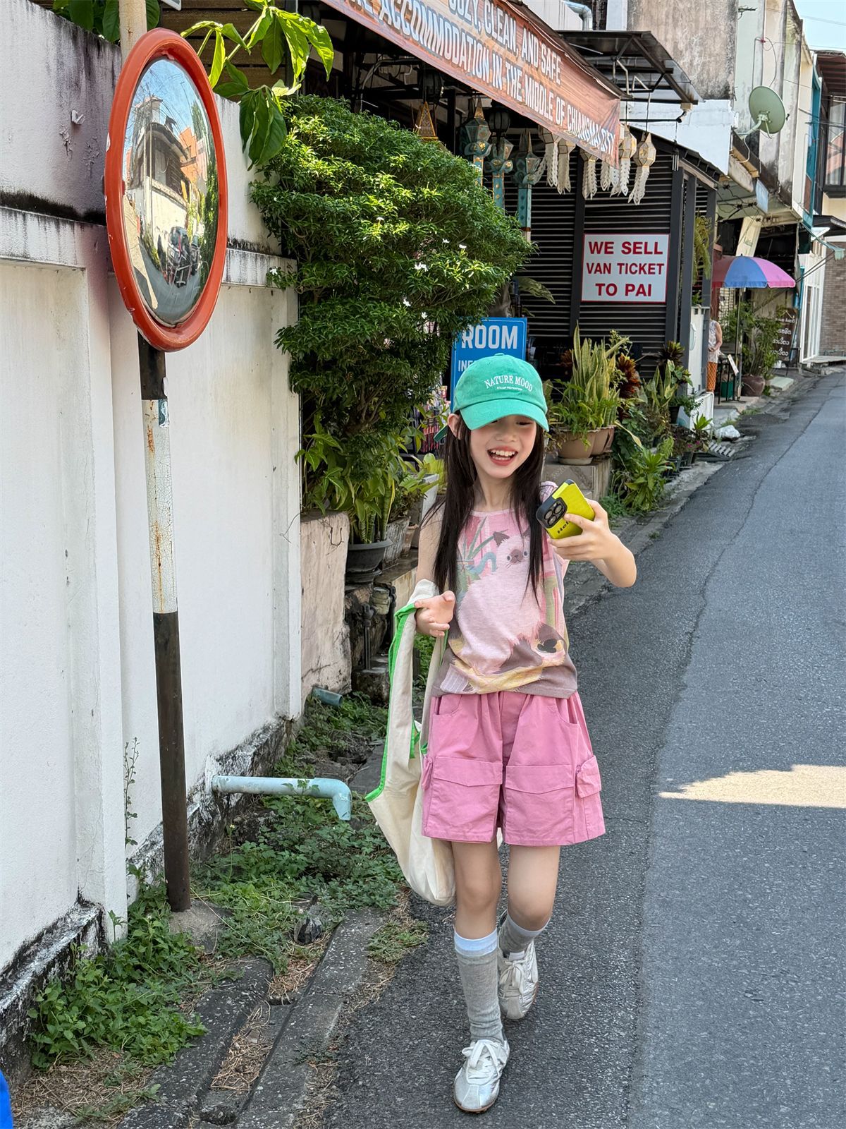 【100-160cm】口袋工裝短褲