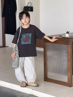 【100-170cm】親膚全棉彎刀休閒褲