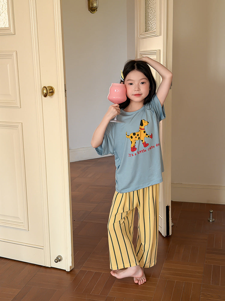 【100-170cm】5色-萊賽爾軟糯垂感彈性居家服套裝