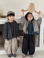 【80-140cm】復古碎花連帽外套