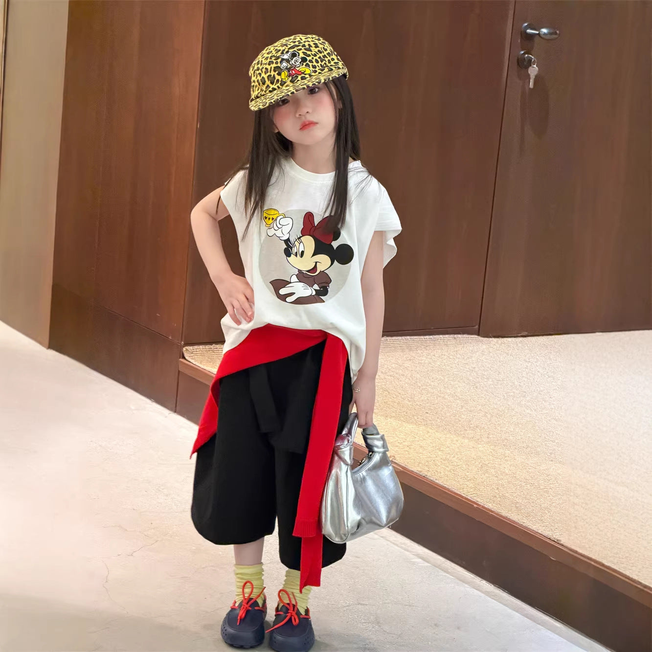 【90-150cm】韓版寬鬆米奇印花背心