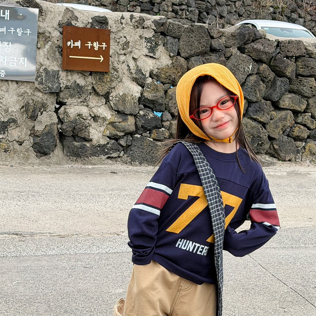 數字77長袖T恤打底衫