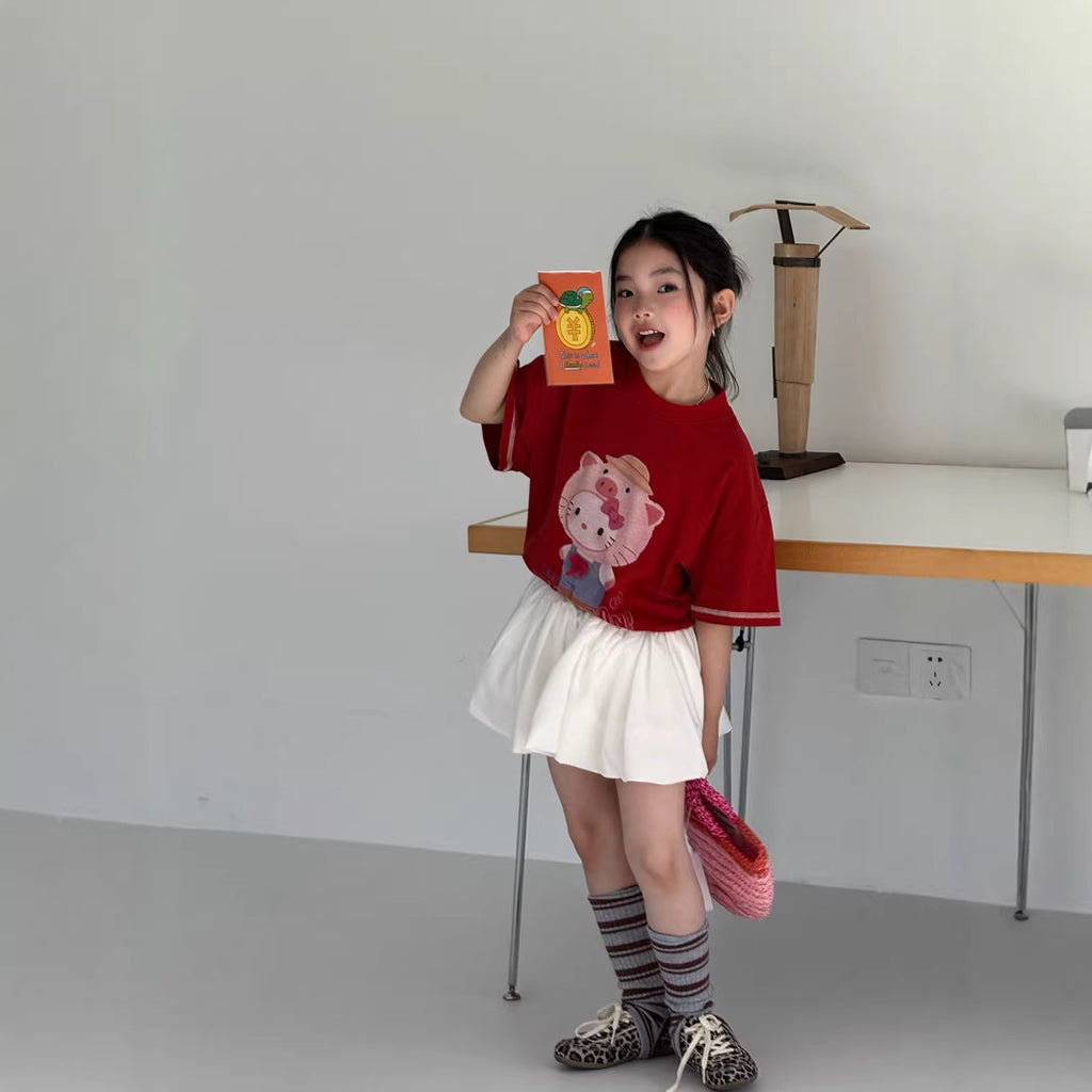 【120-160cm】雲朵蓬蓬感花苞 鬆緊腰燈籠裙