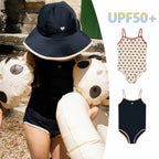 【80-130cm】UPF50+愛心連身泳衣(贈泳帽)