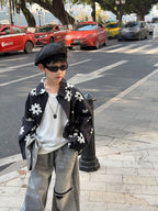 【90-160cm】美式復古GD同款花朵襯衫