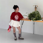 【120-160cm】雲朵蓬蓬感花苞 鬆緊腰燈籠裙