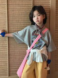 【90-150cm】韓版前後卡通印花圓領T