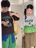 【100-160cm】韓版Pickle Power搞怪印花T