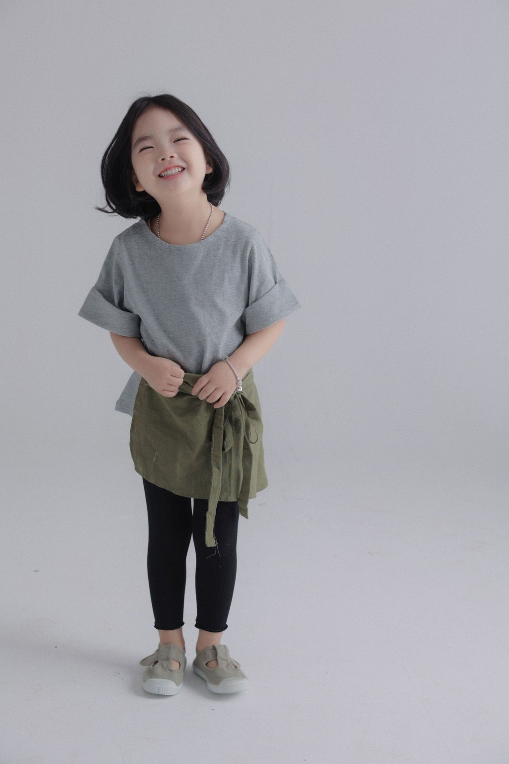 【90-150cm / F】【親子裝】日系薄款彈性坑條密邊打底褲