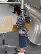 【100-160cm】收腰設計兩件式襯衫