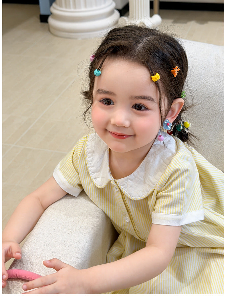 【80-140cm】刺繡小馬娃娃領連身裙