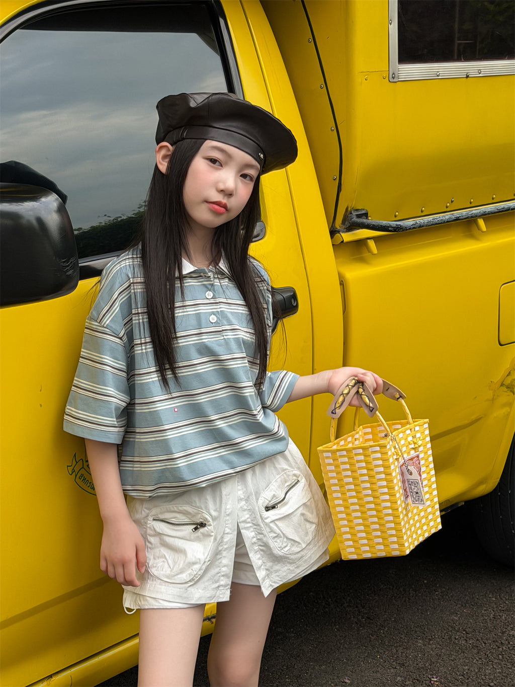 【100-160cm】【親子裝】條紋POLO衫