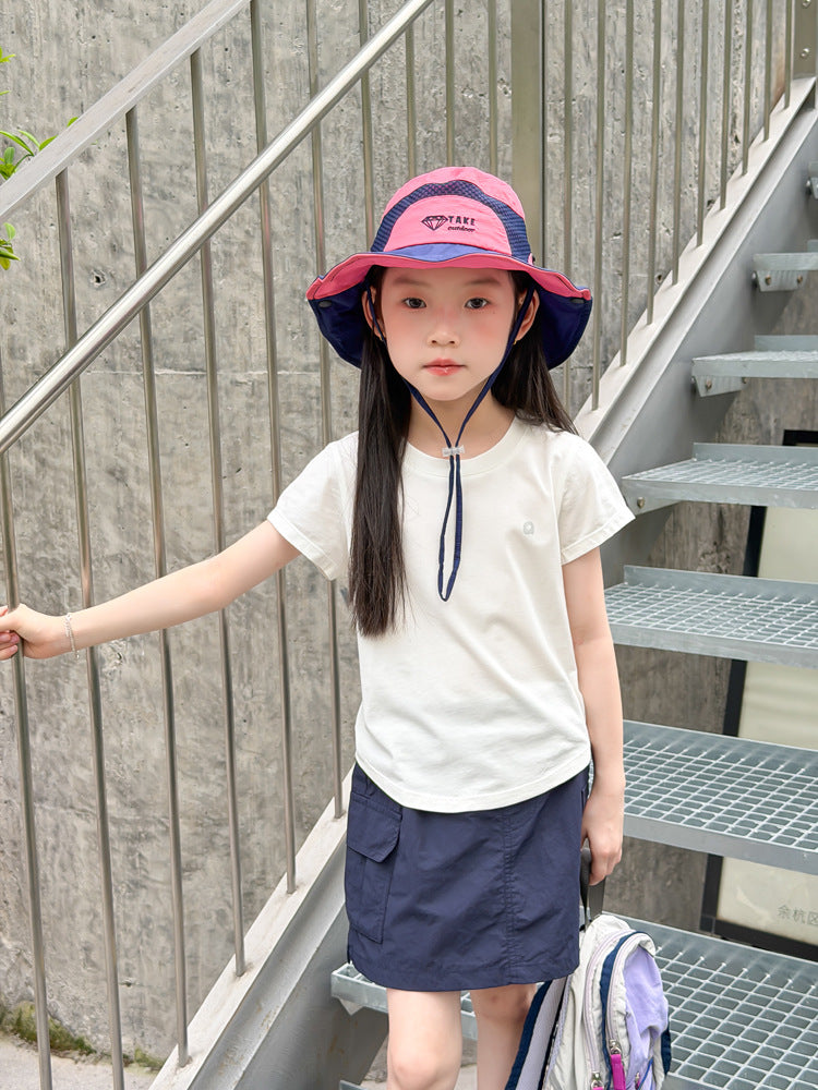 【100-170cm】彈性莫代爾棉涼感正肩短袖